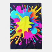 Abstrakte Kunst in Paint Splash Geschirrtuch (Vertikal)