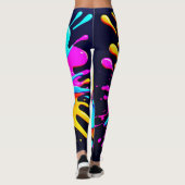 Abstrakte Kunst in Paint Splash Leggings (Rückseite)