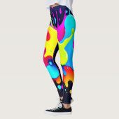 Abstrakte Kunst in Paint Splash Leggings (Links)