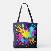 Abstrakte Kunst in Paint Splash Tasche (Rückseite)
