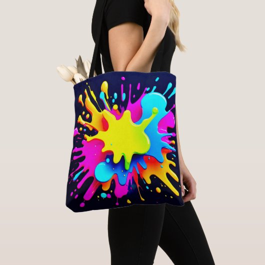Abstrakte Kunst in Paint Splash Tasche (Von Nahem)