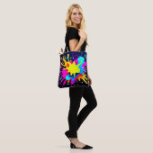 Abstrakte Kunst in Paint Splash Tasche (Am Model)