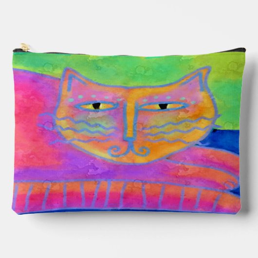 Abstrakte Kunst in Pink Zubehörtasche (Vorderseite)