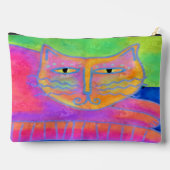Abstrakte Kunst in Pink Zubehörtasche (Rückseite)