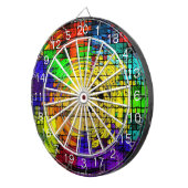 Abstrakte Kunst in Primärfarben - Klappbrett Dartscheibe (Vorderseite rechts)