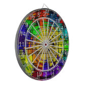Abstrakte Kunst in Primärfarben - Klappbrett Dartscheibe (Vorderseite Links)