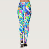 Abstrakte Kunst in Regenbogenform Leggings (Rückseite)
