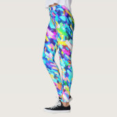 Abstrakte Kunst in Regenbogenform Leggings (Links)