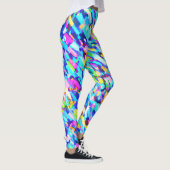 Abstrakte Kunst in Regenbogenform Leggings (Rechts)