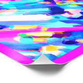 Abstrakte Kunst in Regenbogenform Poster (Ecke)