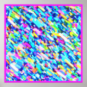 Abstrakte Kunst in Regenbogenform Poster (Vorne)