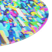 Abstrakte Kunst in Regenbogenform Schneidebrett (Ecke)