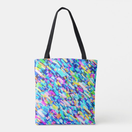 Abstrakte Kunst in Regenbogenform Tasche (Rückseite)
