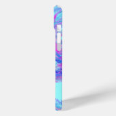 abstrakte Kunst in Rosa und Blau Case-Mate iPhone Hülle (Rückseite / Links)