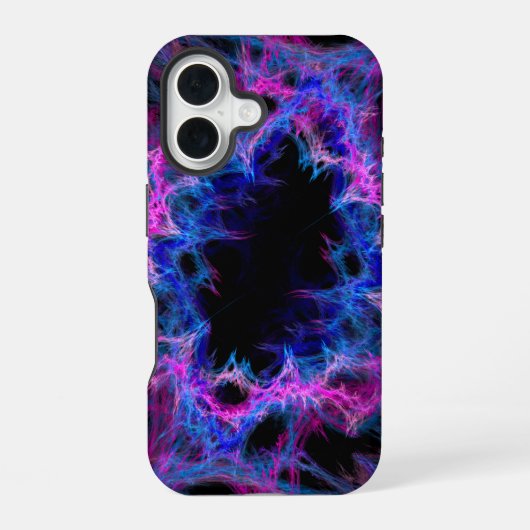 abstrakte Kunst in Rosa und Blau iPhone 16 Hülle (Rückseite)