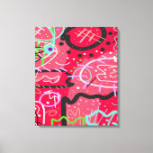 Abstrakte Kunst in Rot Leinwanddruck (Vorderseite)