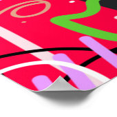 Abstrakte Kunst in Rot Poster (Ecke)