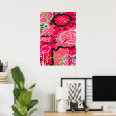 Abstrakte Kunst in Rot Poster (Heimbüro)