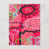 Abstrakte Kunst in Rot Postkarte (Vorderseite)