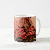 Abstrakte Kunst in Rot und Braun Kaffeetasse (VorderseiteRechts)