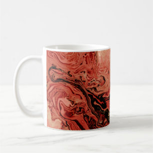 Abstrakte Kunst in Rot und Braun Kaffeetasse