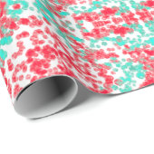 Abstrakte Kunst in Rot und Grün Geschenkpapier (Rolleneckpunkt)