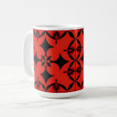 Abstrakte Kunst in Rot und Schwarz Kaffeetasse (Vorderseite Links)