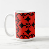 Abstrakte Kunst in Rot und Schwarz Kaffeetasse (Links)