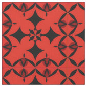 Abstrakte Kunst in Rot und Schwarz Stoff (Nahaufnahme)