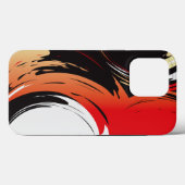 Abstrakte Kunst in Rot und Weiß Case-Mate iPhone Hülle (Rückseite (Horizontal))