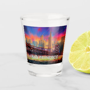 Abstrakte Kunst in San Francisco Schnapsglas