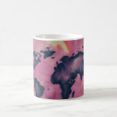 Abstrakte Kunst in Schwarz und Rosa Kaffeetasse (Mittel)