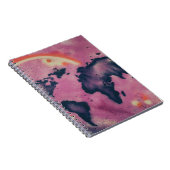 Abstrakte Kunst in Schwarz und Rosa Notizblock (Rechte Seite)