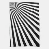 Abstrakte Kunst in Schwarz und Weiß Geschirrtuch (Vertikal)