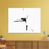 abstrakte Kunst in Schwarz und Weiß Leinwanddruck (Insitu (Wohnzimmer))
