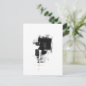 Abstrakte Kunst in Schwarz und Weiß Postkarte (Stehend Vorderseite)