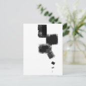 Abstrakte Kunst in Schwarz und Weiß Postkarte (Stehend Vorderseite)