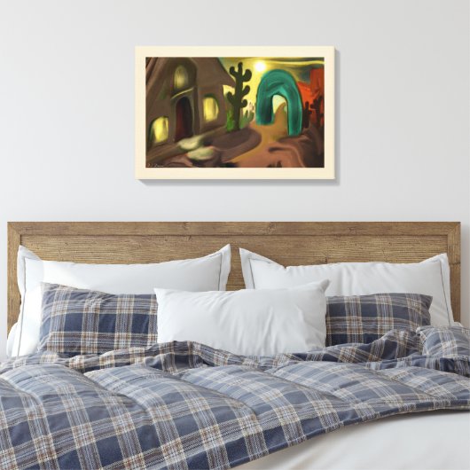Abstrakte Kunst in Spanien Leinwanddruck (Insitu (Schlafzimmer))