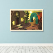 Abstrakte Kunst in Spanien Leinwanddruck (Insitu (Holzboden))