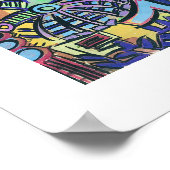 Abstrakte Kunst in Tageszeitungen Poster (Ecke)