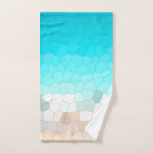 Abstrakte Kunst in türkisfarbenem Pink Badhandtuch Set (Handtuch)