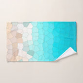 Abstrakte Kunst in türkisfarbenem Pink Badhandtuch Set (Handtuch)