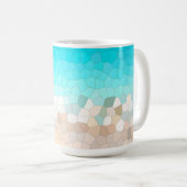 Abstrakte Kunst in türkisfarbenem Pink Kaffeetasse (VorderseiteRechts)