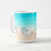 Abstrakte Kunst in türkisfarbenem Pink Kaffeetasse (Vorderseite Links)