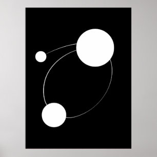 Abstrakte Kunst in vernetzten Kreisen   MINIMALIST Poster