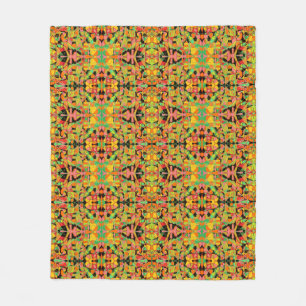 abstrakte Kunst Indianermuster Fleecedecke