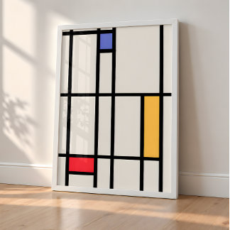 Abstrakte Kunst – Inspiriert von Mondrian (unrahme Poster