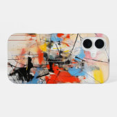 Abstrakte Kunst iPhone 16 Hülle (Rückseite (Horizontal))
