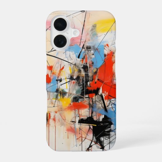 Abstrakte Kunst iPhone 16 Hülle (Rückseite)