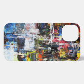 Abstrakte Kunst iPhone Hülle (Rückseite (Horizontal))